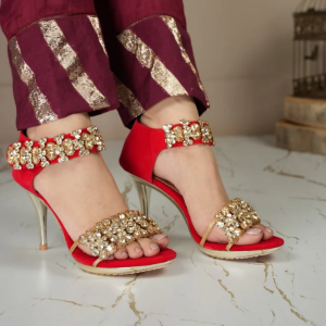 red high-heel sandals