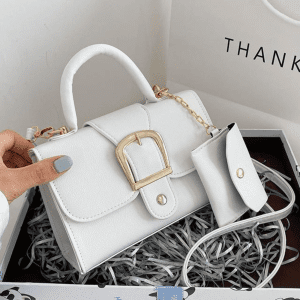 White Structured Handbag
